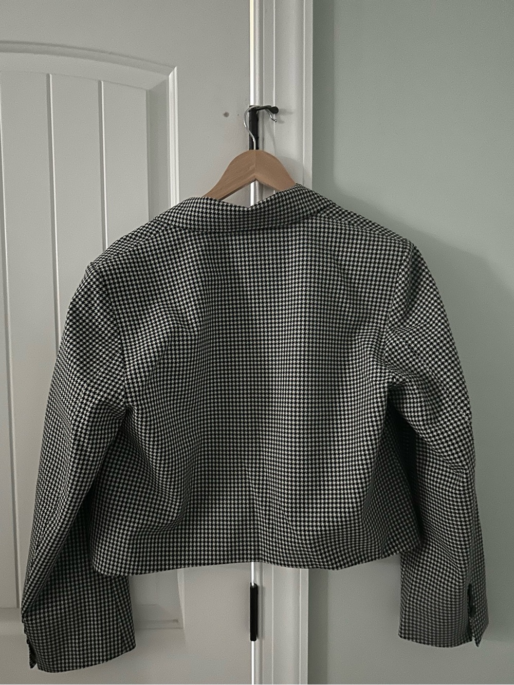 Maeve by Anthropologie Boxy Crop Blazer- Houndstooth size L NWT - Picture 12 of 12
